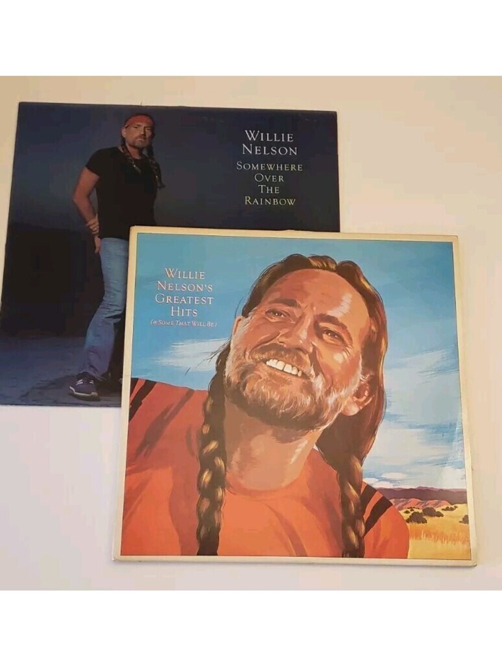 Willie Nelson Greatest Hits Vinyl Record LP Somewhere Over Rainbow VTG Country